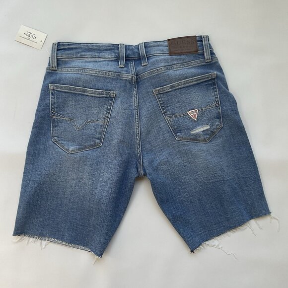 Guess Men's Regular Wyatt Denim Shorts Light Blue Size 38 - Picture 5 of 7